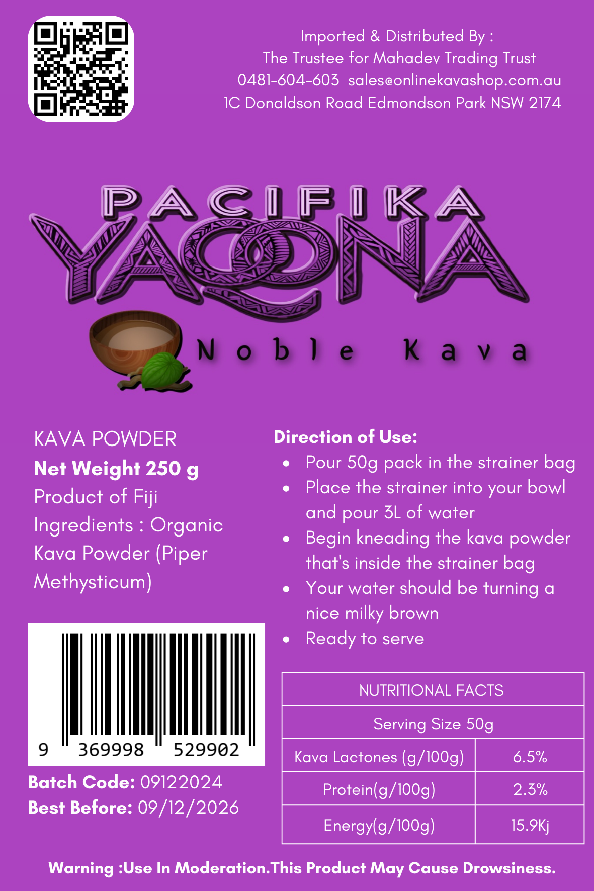 Pacifika Yaqona- Noble Kava